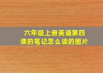 六年级上册英语第四课的笔记怎么读的图片