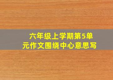 六年级上学期第5单元作文围绕中心意思写