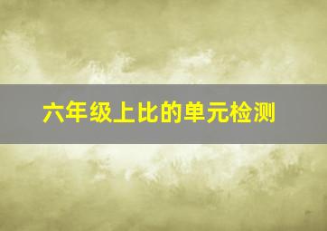 六年级上比的单元检测