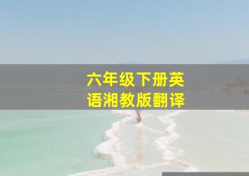 六年级下册英语湘教版翻译