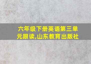 六年级下册英语第三单元跟读,山东教育出版社