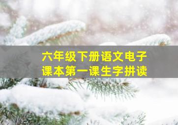 六年级下册语文电子课本第一课生字拼读