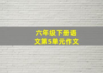 六年级下册语文第5单元作文