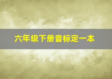 六年级下册音标定一本