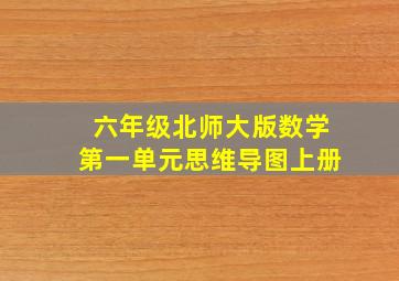 六年级北师大版数学第一单元思维导图上册