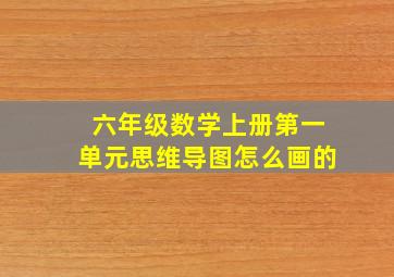 六年级数学上册第一单元思维导图怎么画的