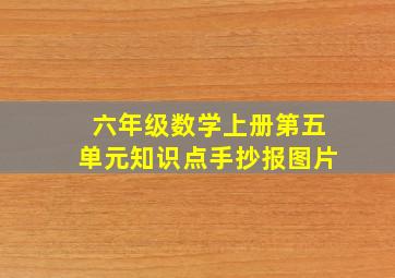 六年级数学上册第五单元知识点手抄报图片