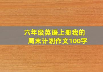 六年级英语上册我的周末计划作文100字