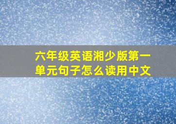 六年级英语湘少版第一单元句子怎么读用中文