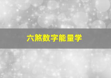 六煞数字能量学