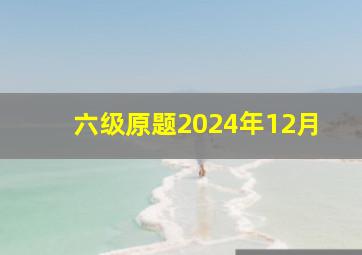 六级原题2024年12月