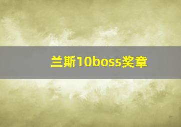 兰斯10boss奖章