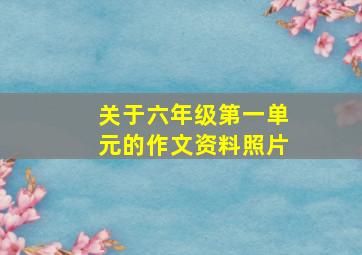 关于六年级第一单元的作文资料照片