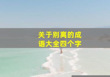 关于别离的成语大全四个字