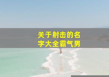 关于射击的名字大全霸气男