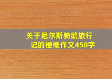 关于尼尔斯骑鹅旅行记的梗概作文450字