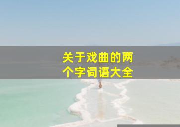 关于戏曲的两个字词语大全