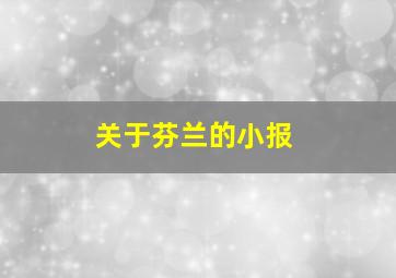 关于芬兰的小报