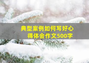 典型案例如何写好心得体会作文500字