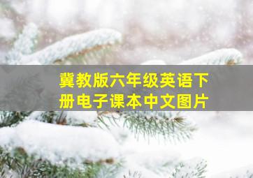 冀教版六年级英语下册电子课本中文图片