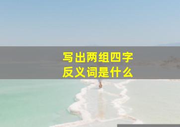 写出两组四字反义词是什么