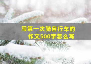 写第一次骑自行车的作文500字怎么写