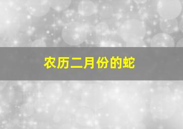 农历二月份的蛇