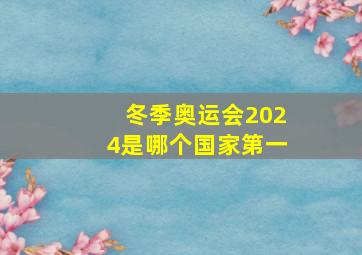 冬季奥运会2024是哪个国家第一