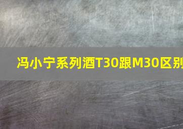 冯小宁系列酒T30跟M30区别