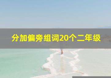 分加偏旁组词20个二年级