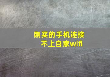 刚买的手机连接不上自家wifi