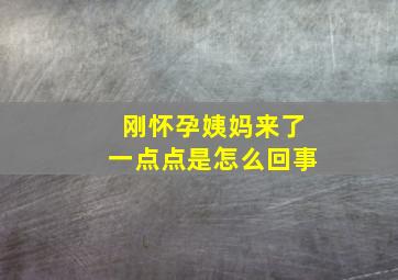 刚怀孕姨妈来了一点点是怎么回事