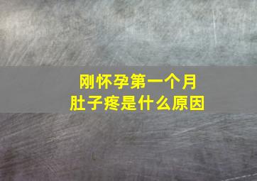 刚怀孕第一个月肚子疼是什么原因