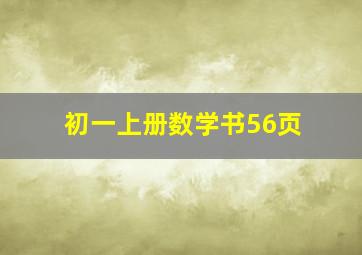 初一上册数学书56页