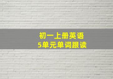 初一上册英语5单元单词跟读