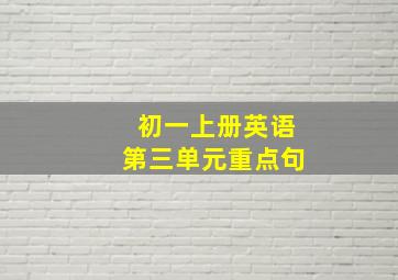 初一上册英语第三单元重点句