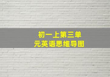 初一上第三单元英语思维导图