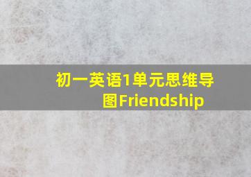 初一英语1单元思维导图Friendship