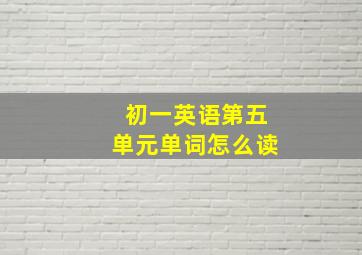 初一英语第五单元单词怎么读