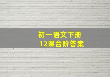 初一语文下册12课台阶答案