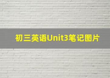 初三英语Unit3笔记图片