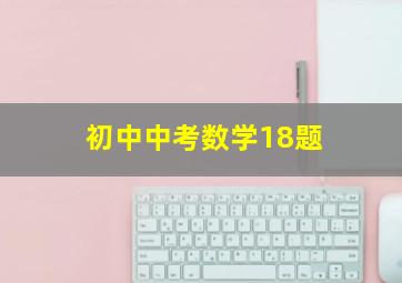 初中中考数学18题