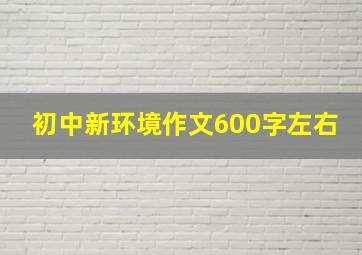 初中新环境作文600字左右