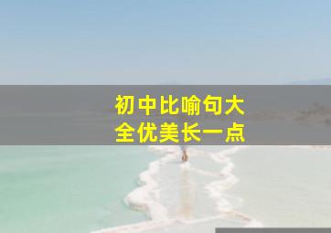 初中比喻句大全优美长一点