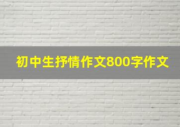 初中生抒情作文800字作文