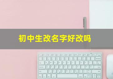 初中生改名字好改吗