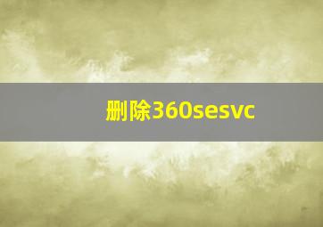 删除360sesvc