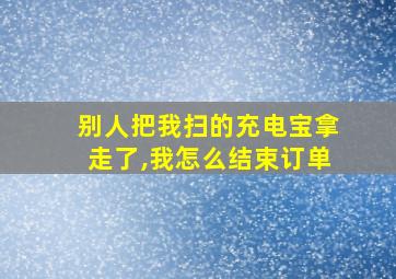 别人把我扫的充电宝拿走了,我怎么结束订单