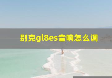 别克gl8es音响怎么调