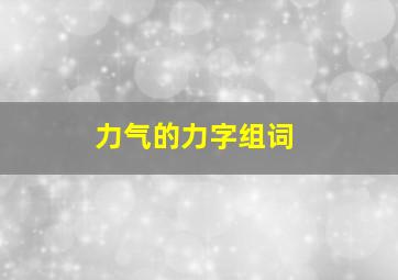 力气的力字组词